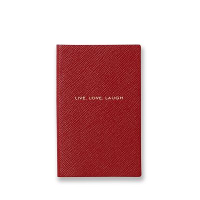 Leather Live, Love, Laugh Panama Notebook