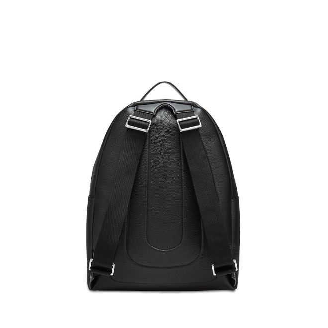 Burlington Small Backpack in black deerskin | Smythson