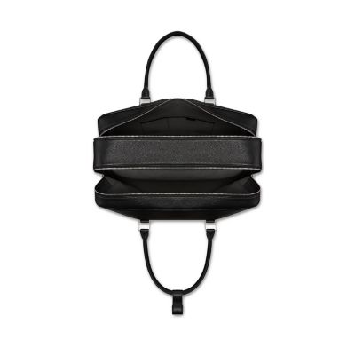 Burlington 48 Hour Travel Bag in black deerskin Smythson