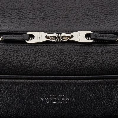 Burlington 48 Hour Travel Bag in black deerskin Smythson