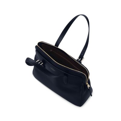 Burlington Business Bag in navy deerskin Smythson