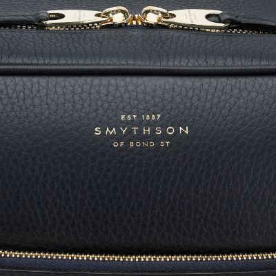 Burlington 24 Hour Travel Bag in navy deerskin Smythson