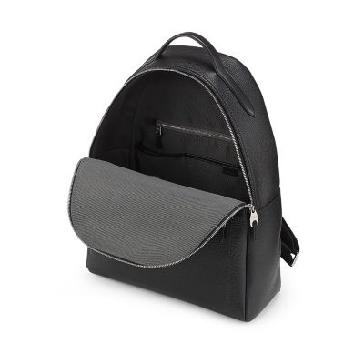 Burlington Backpack in black deerskin Smythson