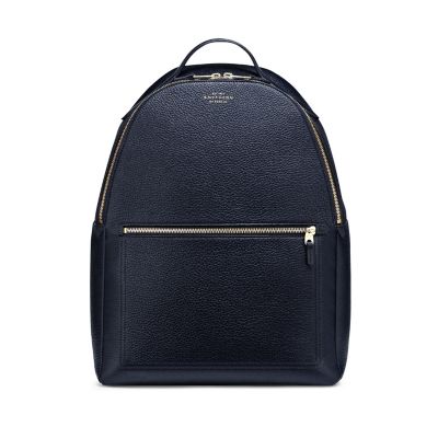 Burlington Backpack in navy deerskin Smythson