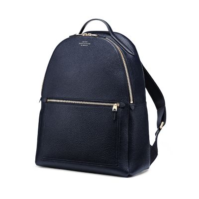 Burlington Backpack in navy deerskin Smythson